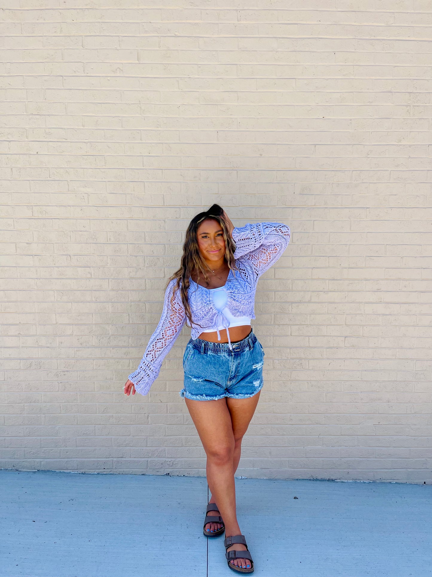 Sweet Lavender Crochet Crop