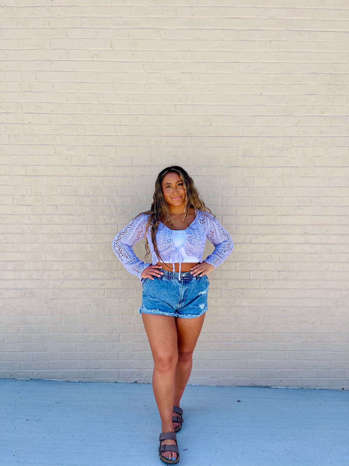 Sweet Lavender Crochet Crop